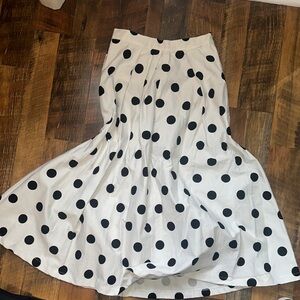 Anthropologie Polka Dot Circle Skirt